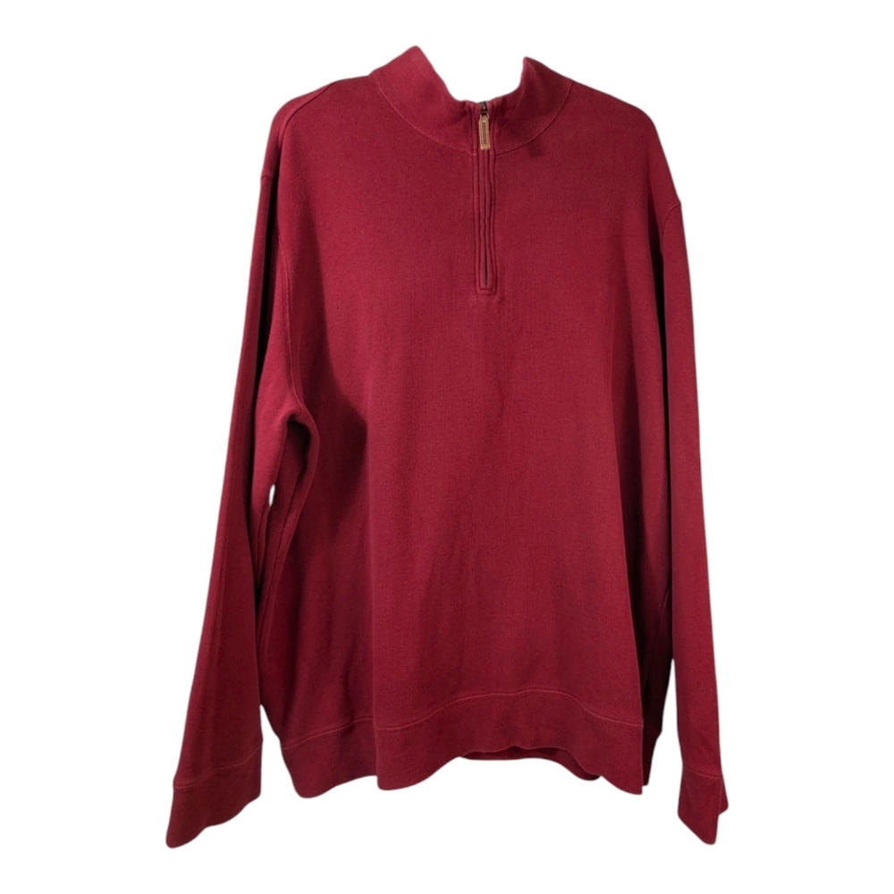 Lands End Mens Size 2XL (50-52 Tall) 1/4 Zip Pullover Sweater